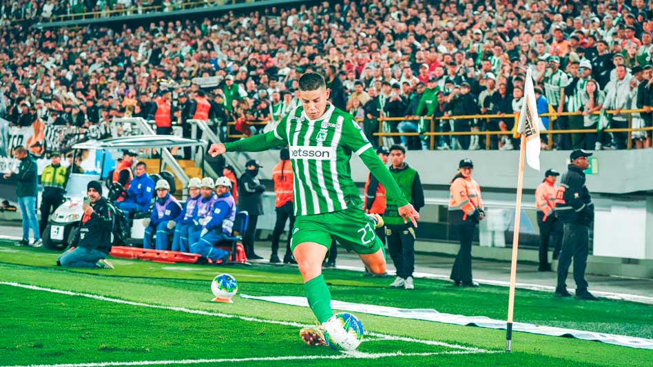 James debutó con Nacional con una asistencia